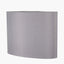 Mia 30cm Steel Grey Oval Silk Mix Lampshade