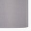 Mia 30cm Steel Grey Oval Silk Mix Lampshade