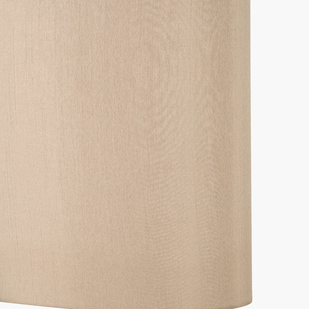 Mia 30cm Taupe Oval Silk Mix Lampshade