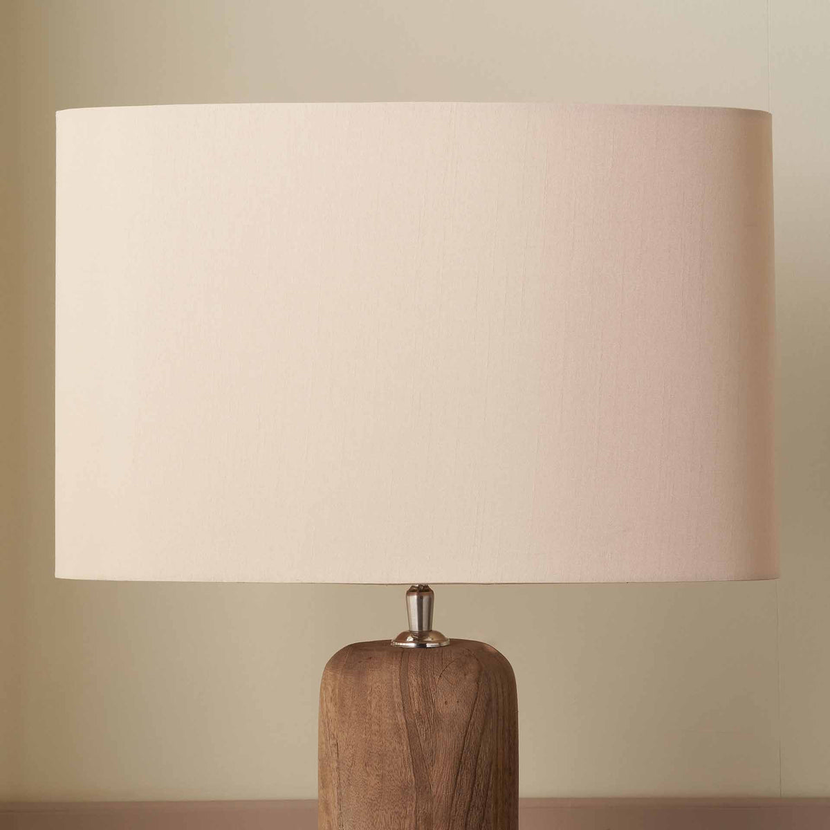Mia 30cm Taupe Oval Silk Mix Lampshade