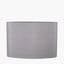 Mia 35cm Steel Grey Oval Silk Mix Lampshade