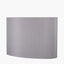 Mia 35cm Steel Grey Oval Silk Mix Lampshade