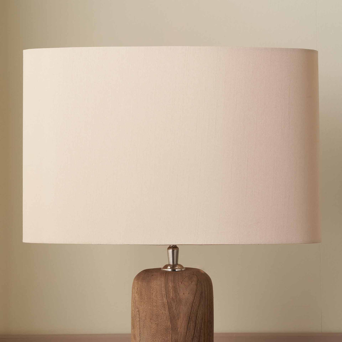 Mia 35cm Taupe Oval Silk Mix Lampshade