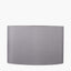Mia 40cm Steel Grey Oval Silk Mix Lampshade