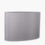 Mia 40cm Steel Grey Oval Silk Mix Lampshade