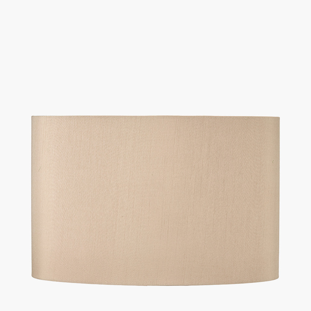 Mia 40cm Taupe Oval Silk Mix Lampshade