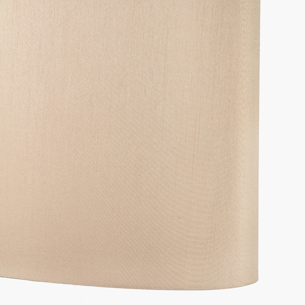 Mia 40cm Taupe Oval Silk Mix Lampshade
