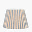 Isla 25cm Jute Striped Natural & Blue Tapered Lampshade