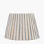 Isla 25cm Jute Striped Natural & Blue Tapered Lampshade