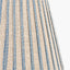 Isla 30cm Jute Striped Natural & Blue Tapered Lampshade