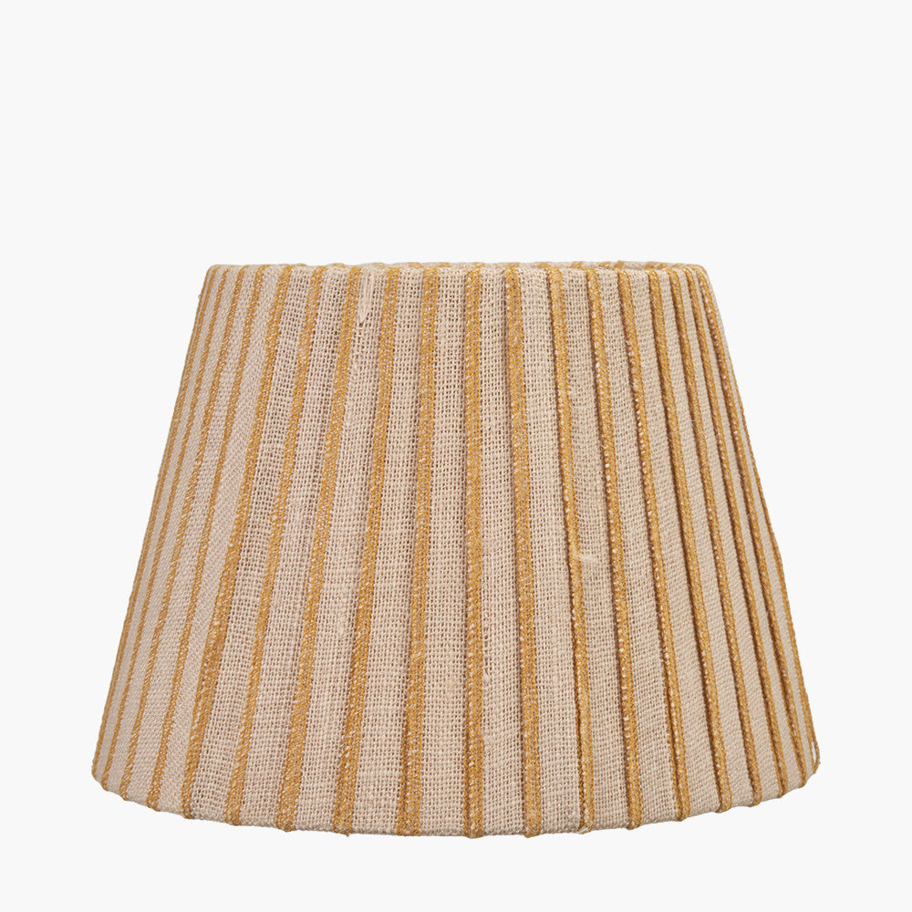 Isla 30cm Jute Striped Natural & Yellow Tapered Lampshade