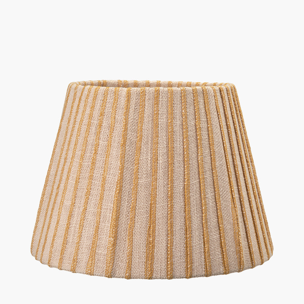 Isla 30cm Jute Striped Natural & Yellow Tapered Lampshade