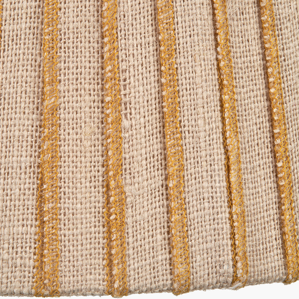 Isla 30cm Jute Striped Natural & Yellow Tapered Lampshade