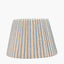 Isla 35cm Jute Striped Natural & Blue Tapered Lampshade