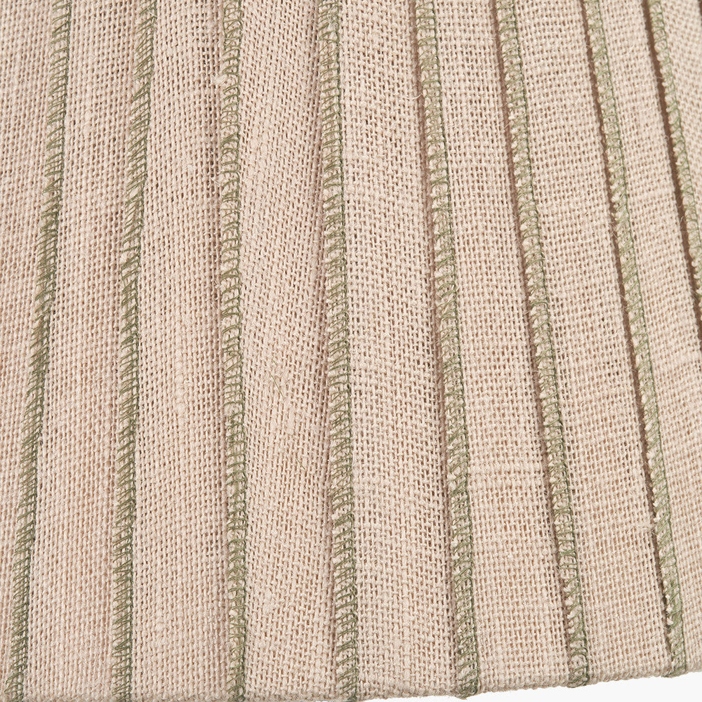 Isla 35cm Jute Striped Natural & Olive Tapered Lampshade