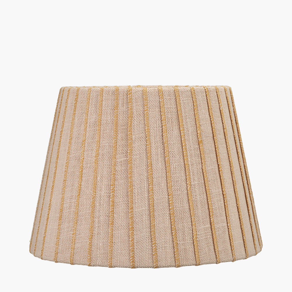 Isla 35cm Jute Striped Natural & Yellow Tapered Lampshade