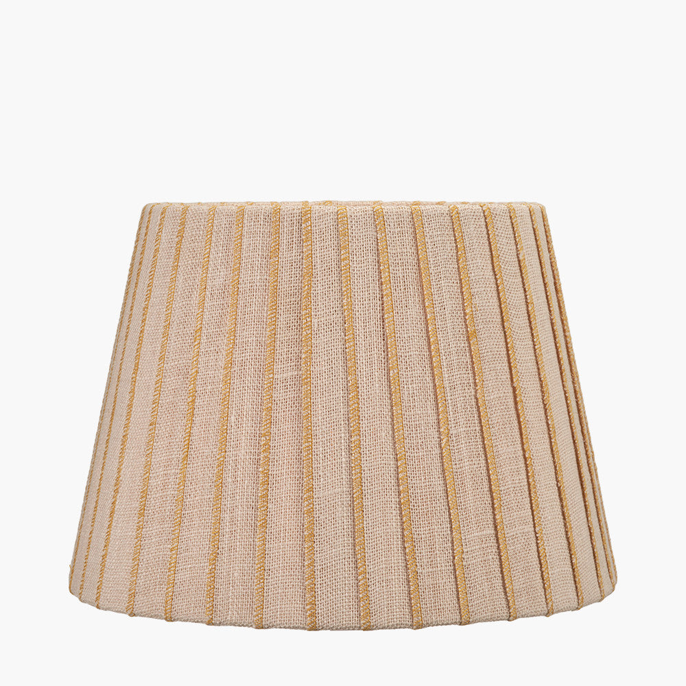 Isla 35cm Jute Striped Natural & Yellow Tapered Lampshade