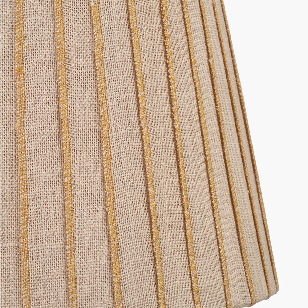 Isla 35cm Jute Striped Natural & Yellow Tapered Lampshade