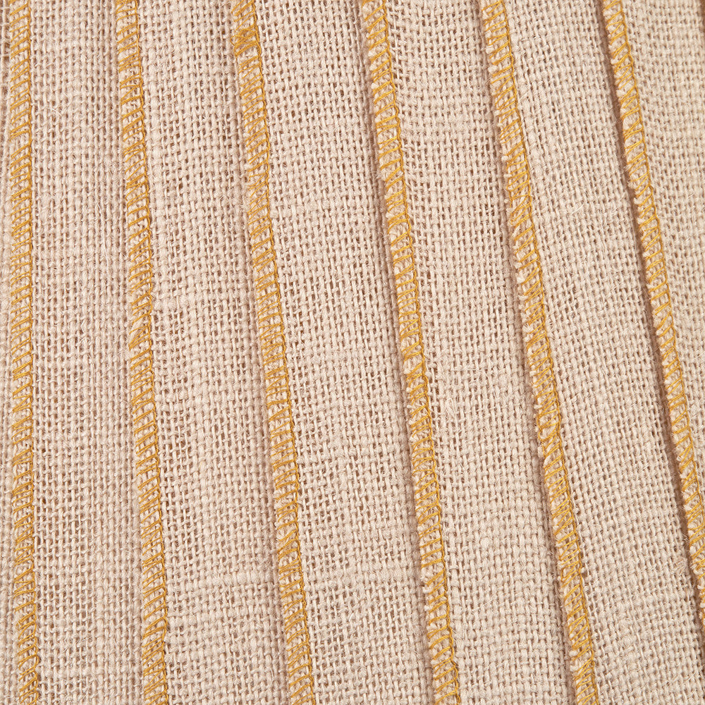 Isla 35cm Jute Striped Natural & Yellow Tapered Lampshade