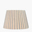 Isla 40cm Jute Striped Natural & Blue Tapered Lampshade