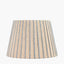 Isla 40cm Jute Striped Natural & Blue Tapered Lampshade