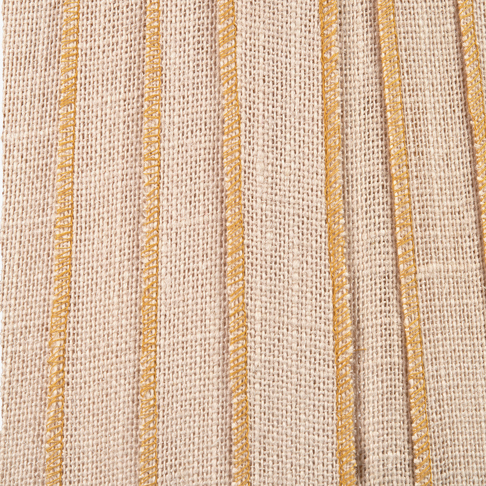 Isla 40cm Jute Striped Natural & Yellow Tapered Lampshade