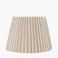 Isla 45cm Jute Striped Natural & Blue Tapered Lampshade