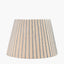 Isla 45cm Jute Striped Natural & Blue Tapered Lampshade