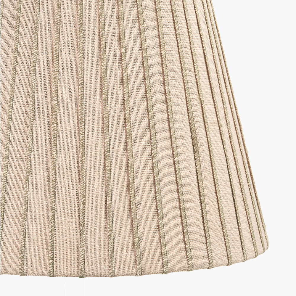 Isla 45cm Jute Striped Natural & Olive Tapered Lampshade