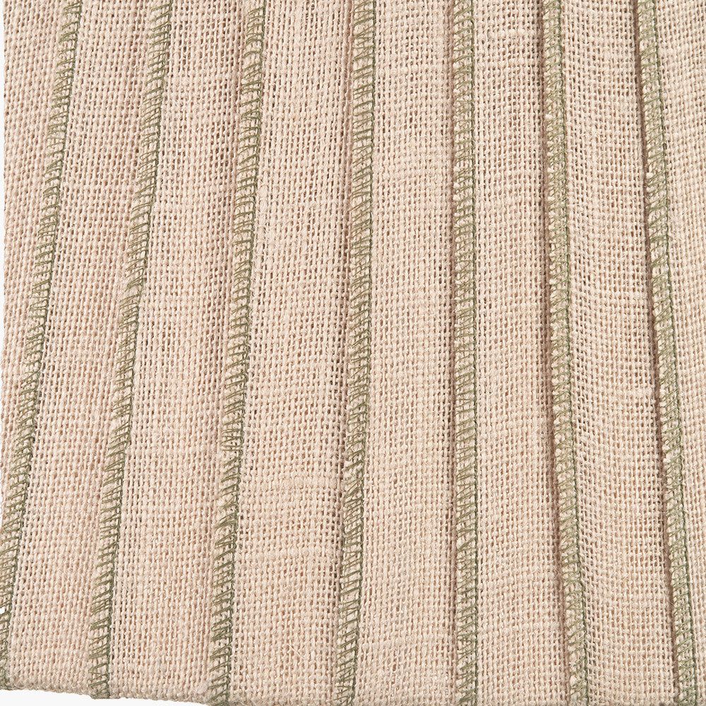 Isla 45cm Jute Striped Natural & Olive Tapered Lampshade