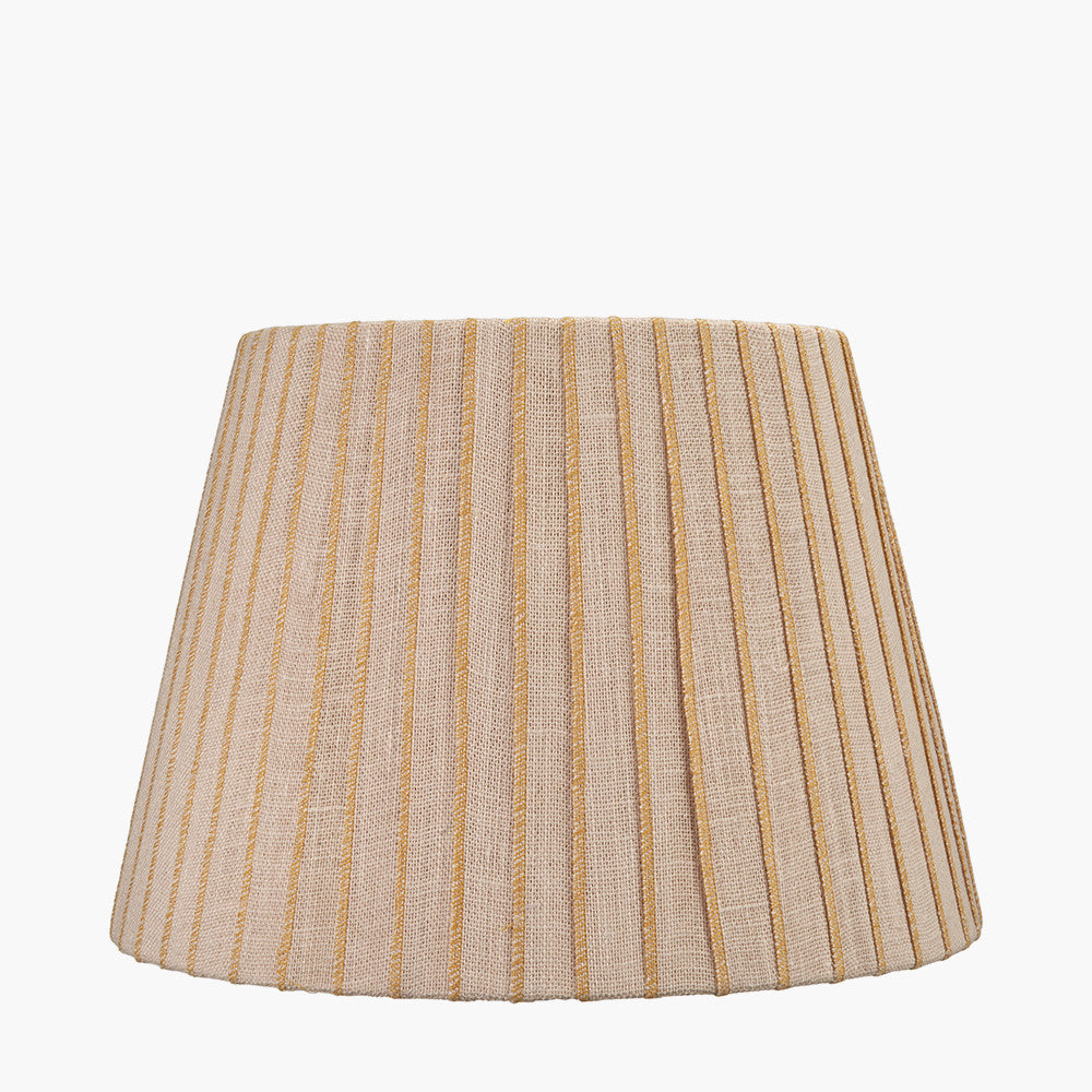Isla 45cm Jute Striped Natural & Yellow Tapered Lampshade