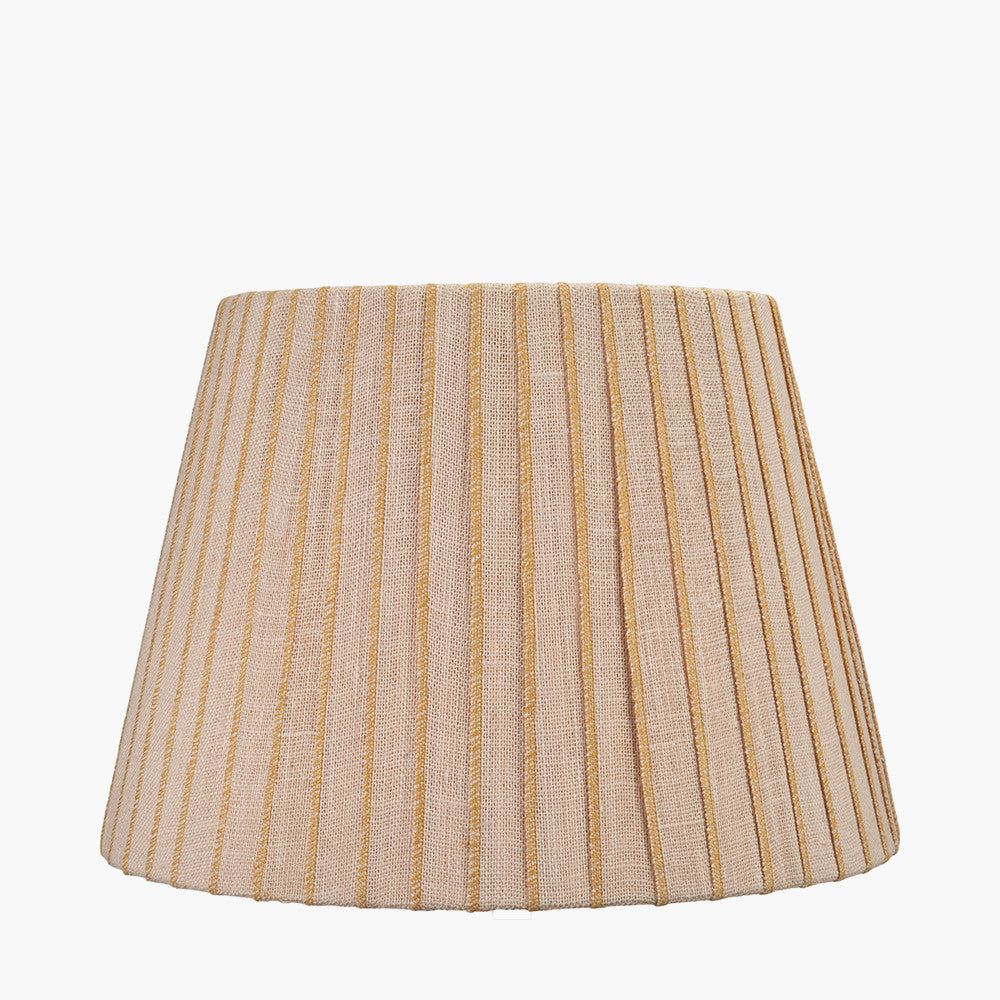 Isla 45cm Jute Striped Natural & Yellow Tapered Lampshade
