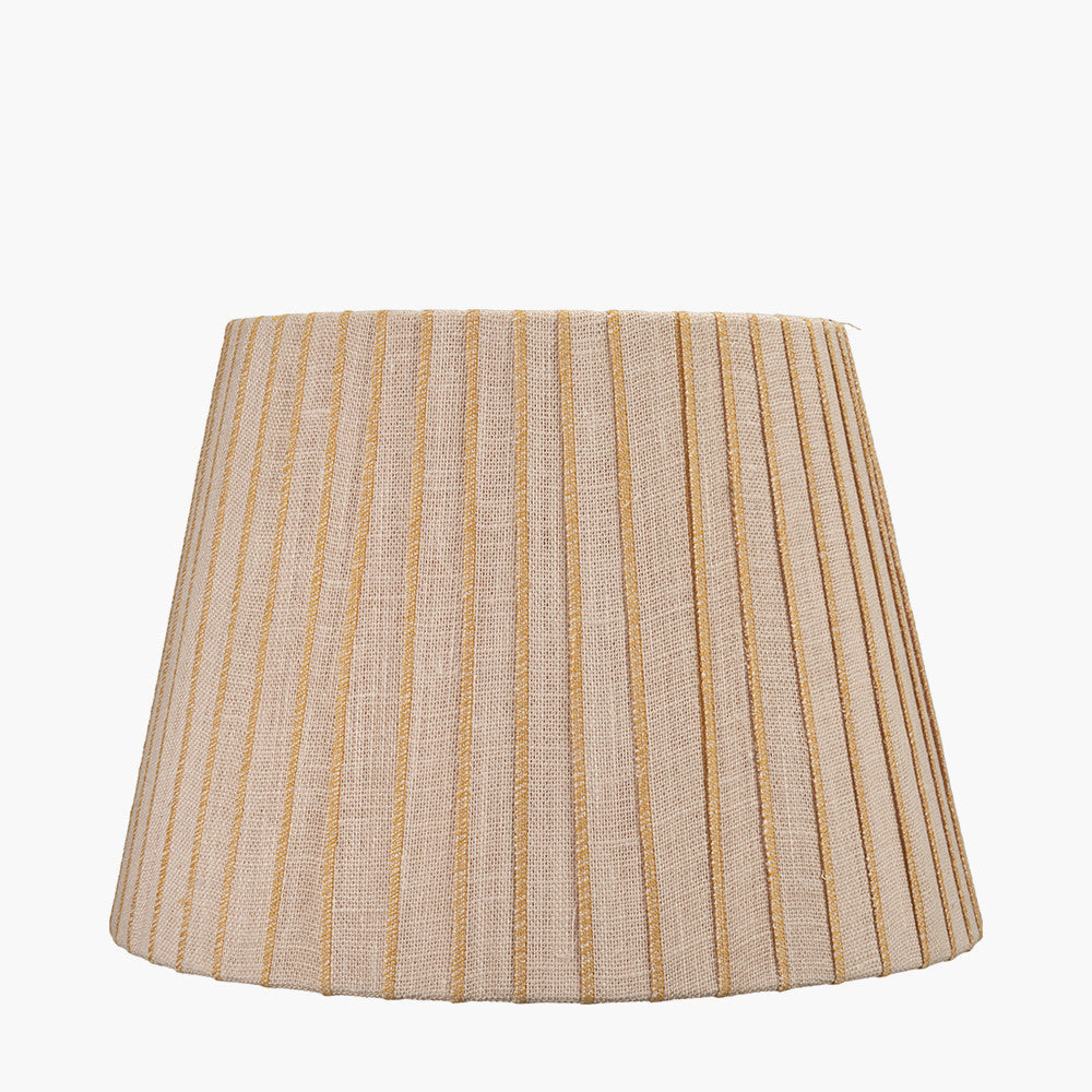 Isla 45cm Jute Striped Natural & Yellow Tapered Lampshade