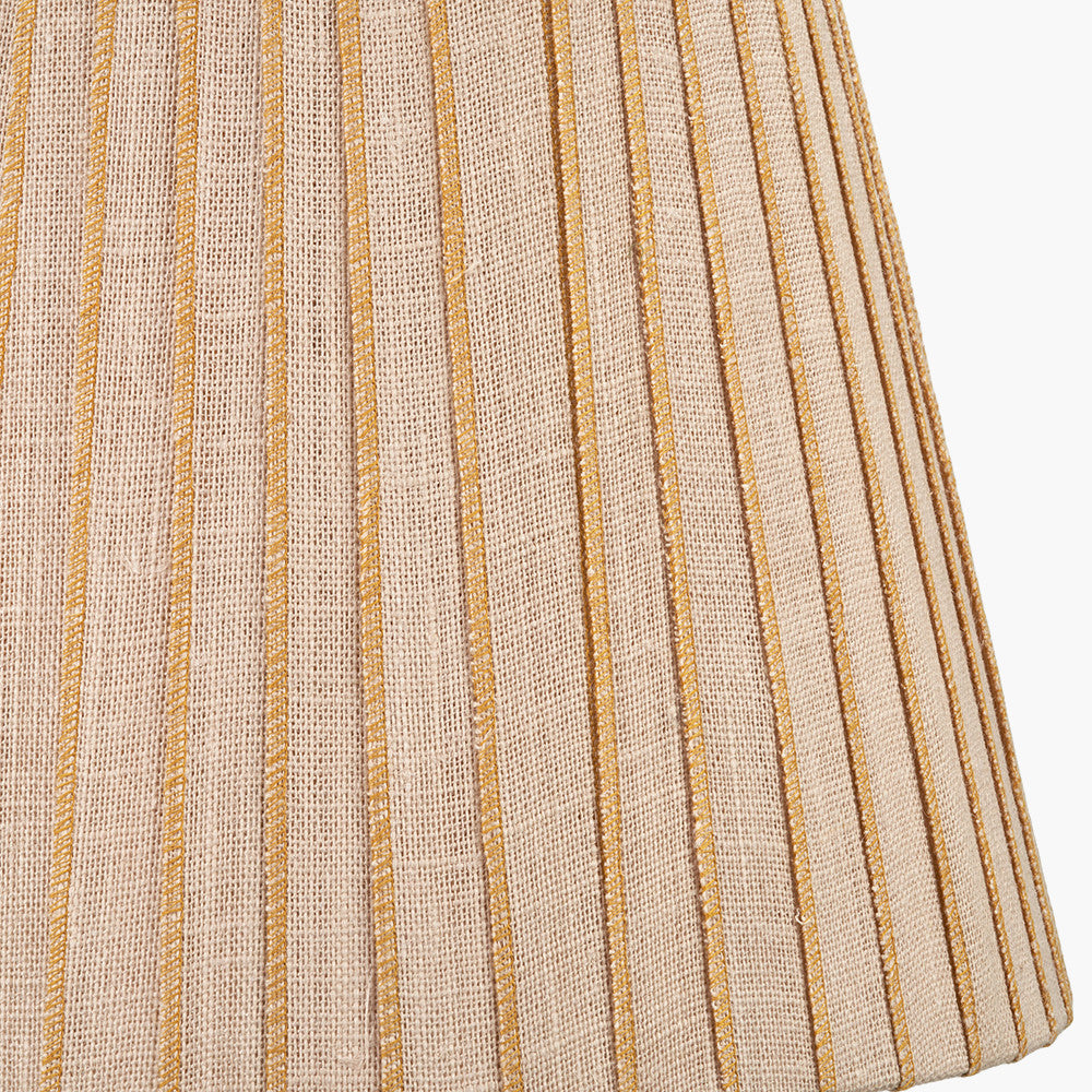 Isla 45cm Jute Striped Natural & Yellow Tapered Lampshade