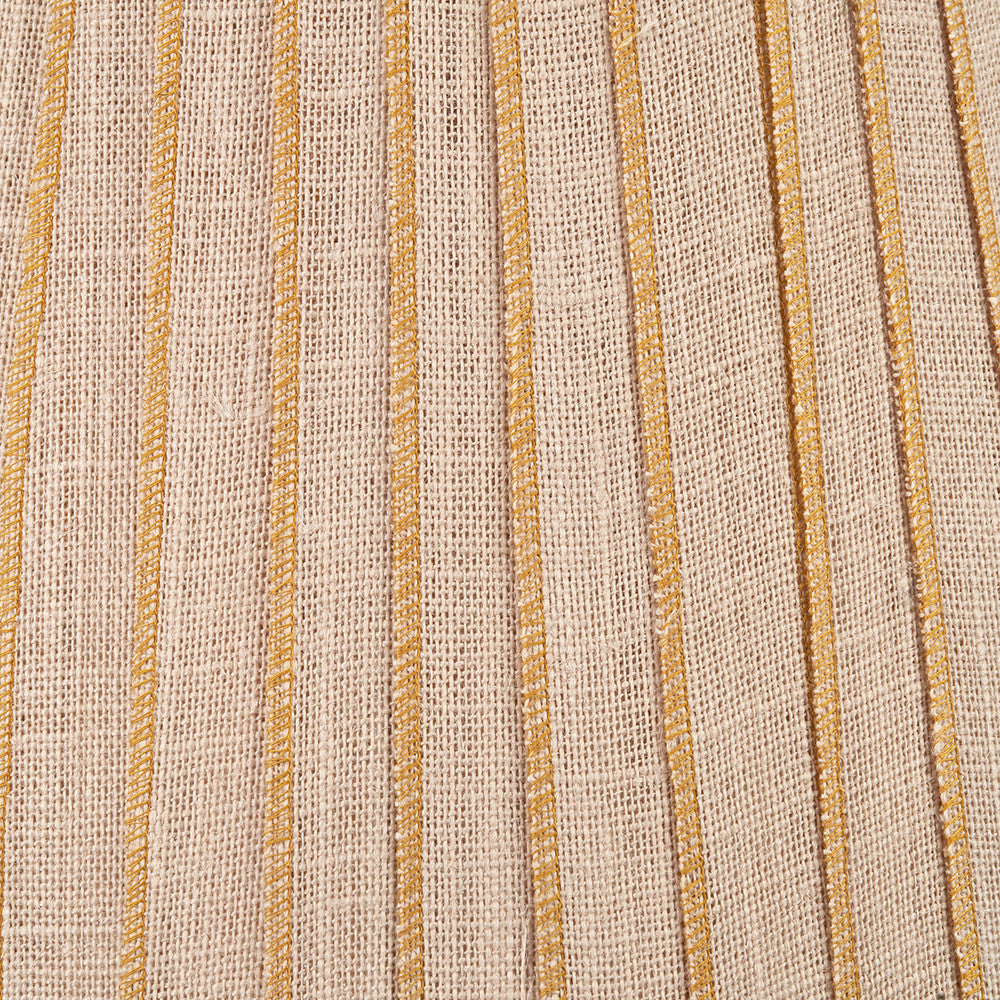 Isla 45cm Jute Striped Natural & Yellow Tapered Lampshade