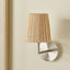Isla 14cm Jute Striped Natural & Yellow Tall Tapered Candle Clip Lampshade