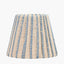 Isla 16cm Jute Striped Natural & Blue Tapered Lampshade