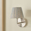 Isla 16cm Jute Striped Natural & Blue Tapered Lampshade