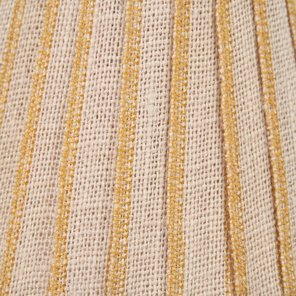 Isla 16cm Jute Striped Natural & Yellow Tapered Lampshade