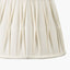 Odette 30cm White Linen Slub Pinch Pleat Tapered Lampshade