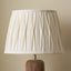 Odette 30cm White Linen Slub Pinch Pleat Tapered Lampshade