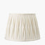 Odette 35cm White Linen Cotton Slub Pinch Pleat Tapered Lampshade