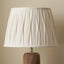 Odette 35cm White Linen Cotton Slub Pinch Pleat Tapered Lampshade