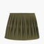 Odette 40cm Olive Green Cotton Slub Pinch Pleat Tapered Lampshade