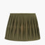 Odette 40cm Olive Green Cotton Slub Pinch Pleat Tapered Lampshade
