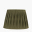 Odette 40cm Olive Green Cotton Slub Pinch Pleat Tapered Lampshade