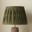 Odette 40cm Olive Green Cotton Slub Pinch Pleat Tapered Lampshade