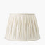 Odette 40cm White Linen Cotton Slub Pinch Pleat Tapered Lampshade
