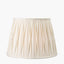 Odette 40cm White Linen Cotton Slub Pinch Pleat Tapered Lampshade