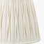 Odette 40cm White Linen Cotton Slub Pinch Pleat Tapered Lampshade